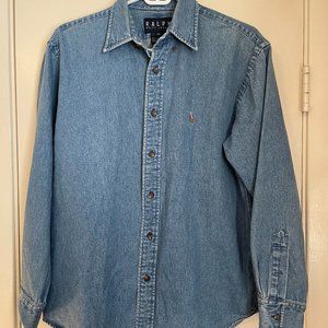 Vintage Ralph Lauren Denim Long Sleeve Button Up Shirt